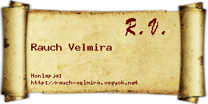Rauch Velmira névjegykártya